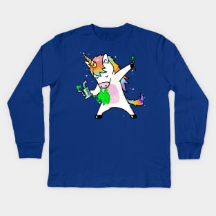 Dabbing Unicorn Dabbing Kids Long Sleeve T-Shirt